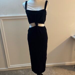 Express Black Cutout Midi Dress